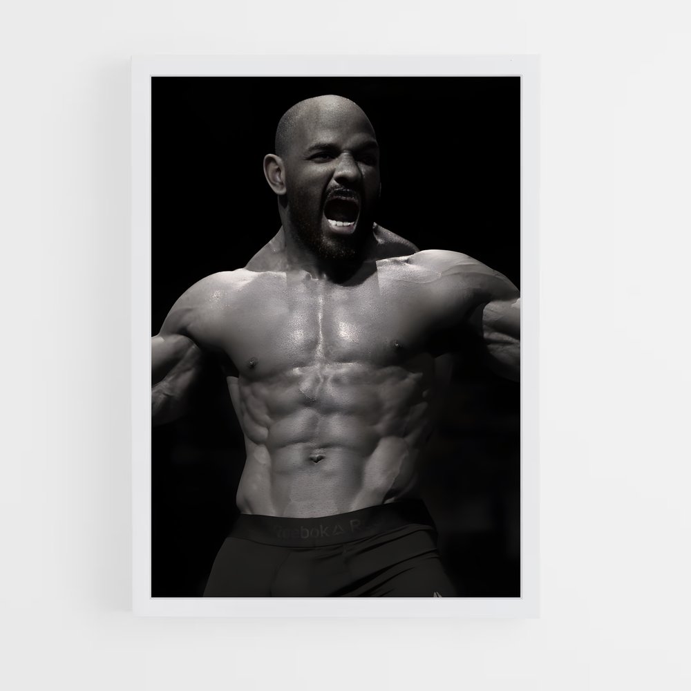 Poster Guerrier au Barbe – affiche MMA (vue 3)